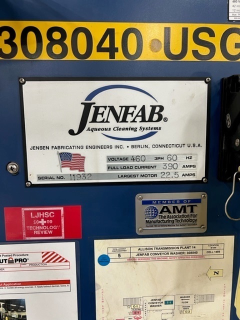 2007 JENFAB 2 Stage Pass Thru Pass-Thru Washer | Benchmark Machine Tools